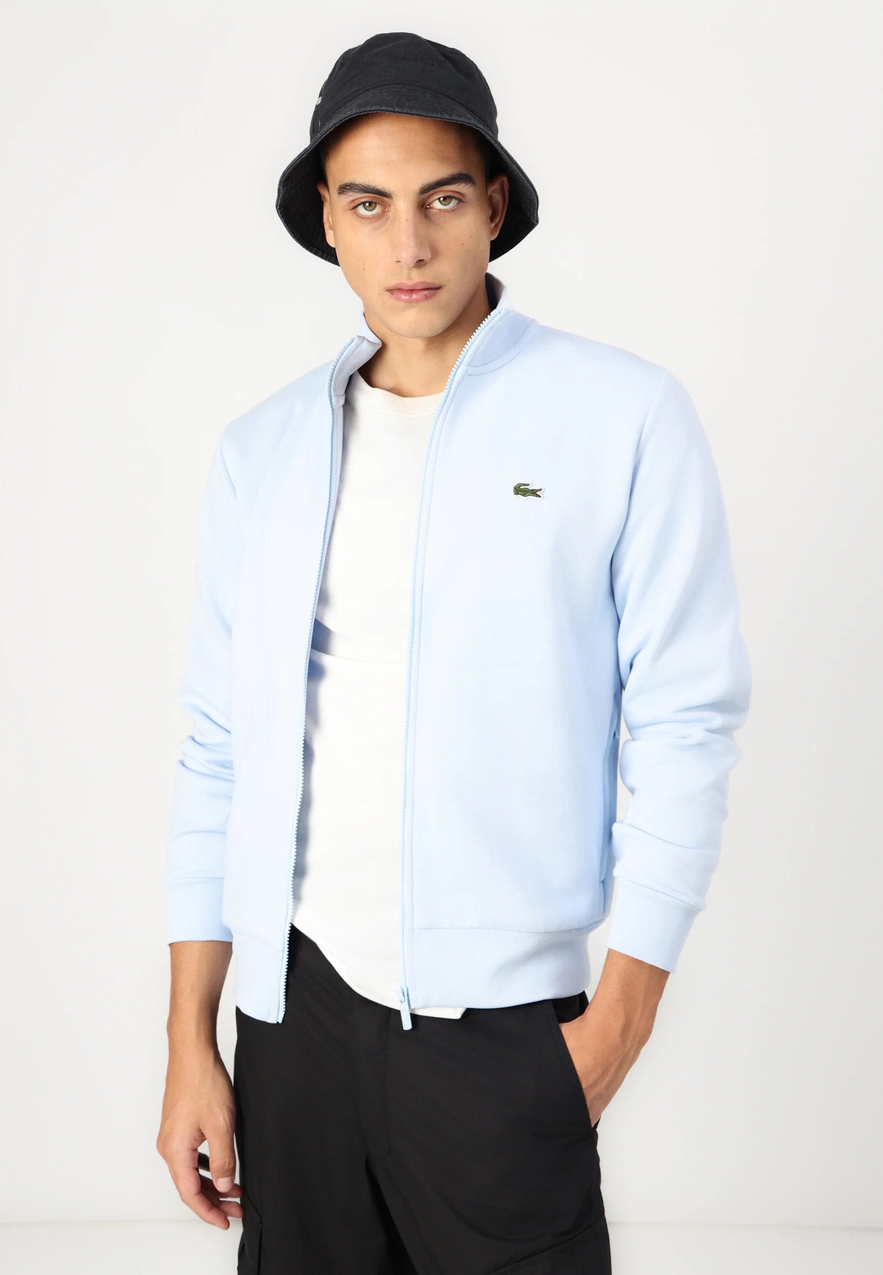 Jaqueta Lacoste Gola Alta - Azul Claro