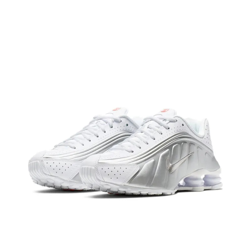 Tênis Nike Shox R4 White Silver