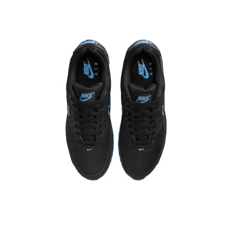 tênis masculino, tênis esportivo, tênis preto, tênis preto com azul, tênis confortável, tênis casual, tênis para caminhada, tênis para corrida, tênis academia, tênis dia a dia