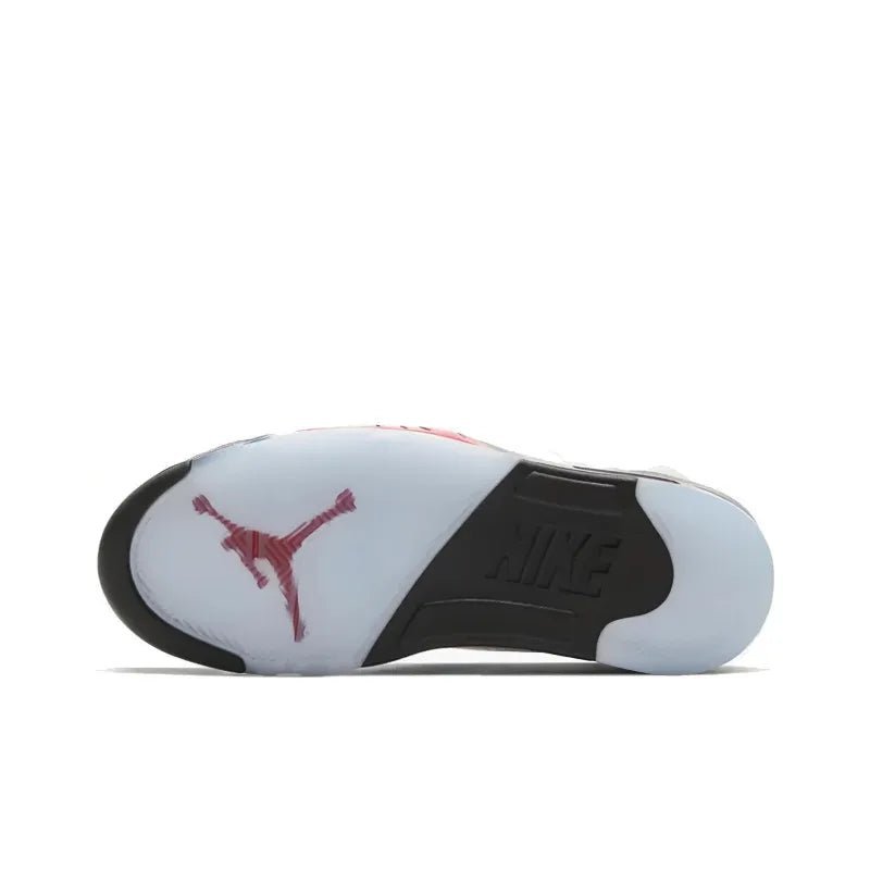 Tênis Air Jordan 5 Fire Red Silver