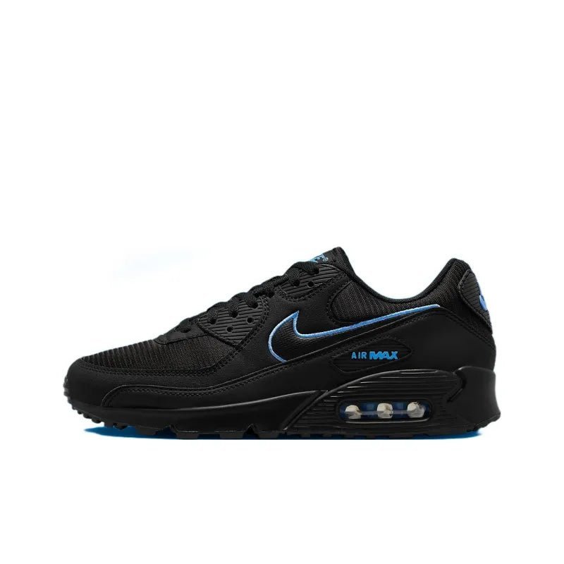tênis masculino, tênis esportivo, tênis preto, tênis preto com azul, tênis confortável, tênis casual, tênis para caminhada, tênis para corrida, tênis academia, tênis dia a dia
