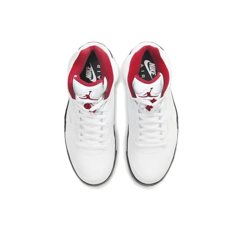 Tênis Air Jordan 5 Fire Red Silver