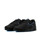 tênis masculino, tênis esportivo, tênis preto, tênis preto com azul, tênis confortável, tênis casual, tênis para caminhada, tênis para corrida, tênis academia, tênis dia a dia